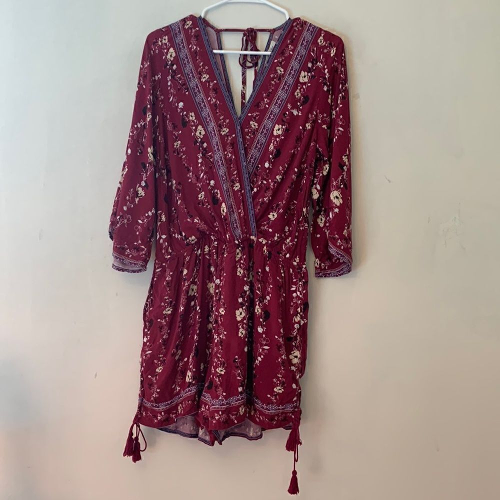 Skis are Blue magenta Talula romper Size L NWT